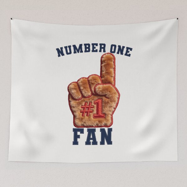 Item preview, Number One Fan Gear - Chenille Foam Finger Varsity Felt Patch designed and sold by thelexiverse.