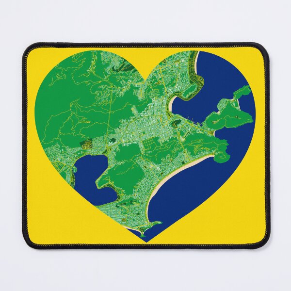 Item preview, Rio de Janeiro Heart Map – Brazilian Football Inspired City Art designed and sold by BottleGnome.
