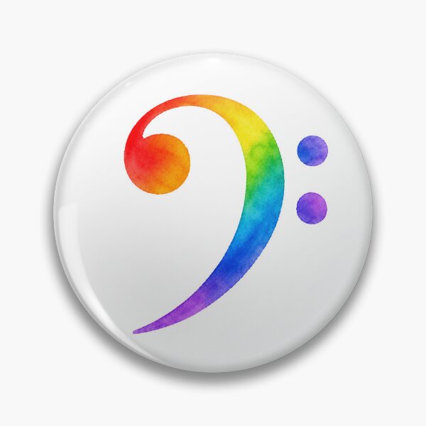 Item preview, Rainbow Bass Clef Music Pride - Piano Music Symbol designed and sold by lematworks.