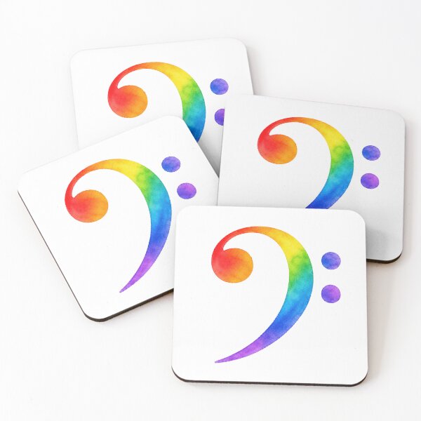 Item preview, Rainbow Bass Clef Music Pride - Piano Music Symbol designed and sold by lematworks.