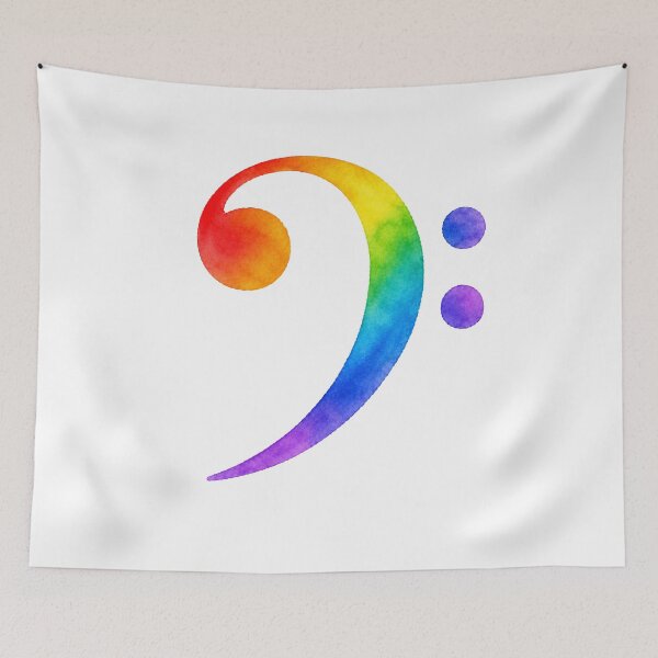 Item preview, Rainbow Bass Clef Music Pride - Piano Music Symbol designed and sold by lematworks.