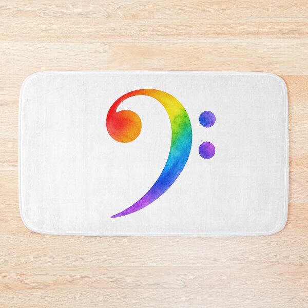 Item preview, Rainbow Bass Clef Music Pride - Piano Music Symbol designed and sold by lematworks.