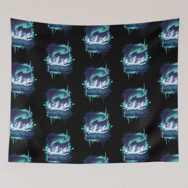 Item preview, Aurora Borealis Norway Photo Splatter Art Design Comfort Colors designed and sold by FreeArt2.