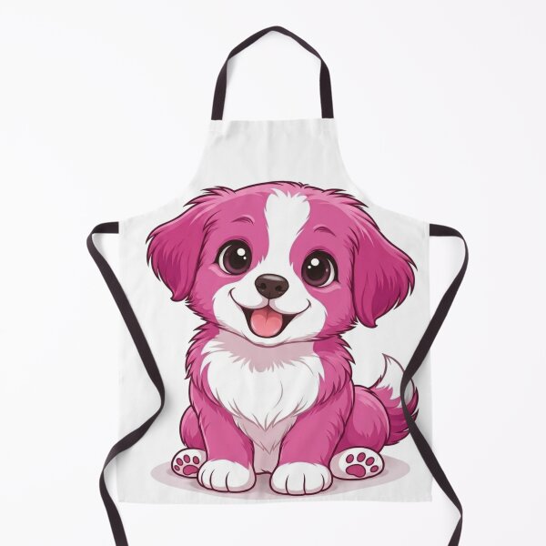 Item preview, Pink Puppy Cartoon Illustration Cute Dog Art designed and sold by Golden Threads Studio.