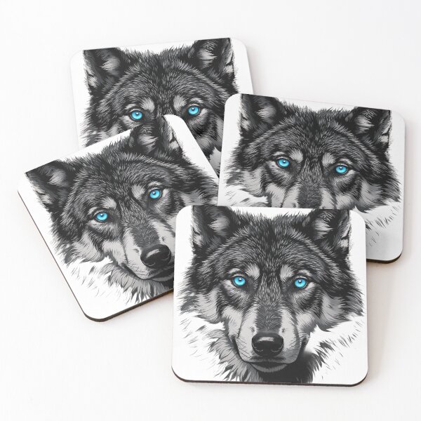 Item preview, Blue Eyed Black Wolf Graphic designed and sold by ademstoree.