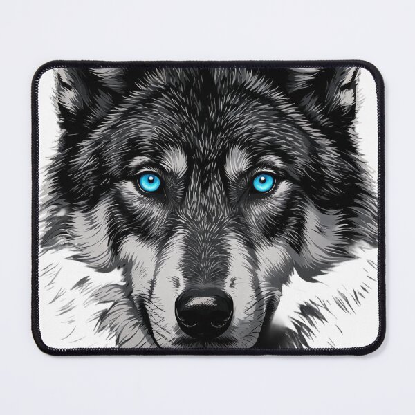 Item preview, Blue Eyed Black Wolf Graphic designed and sold by ademstoree.