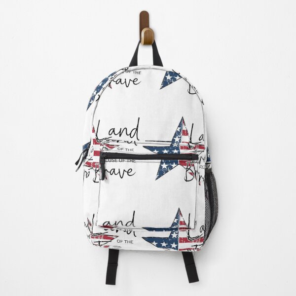 Item preview, Land of the Free Because of the Brave – Patriotic USA Flag Star Design designed and sold by DoodloraStudio.