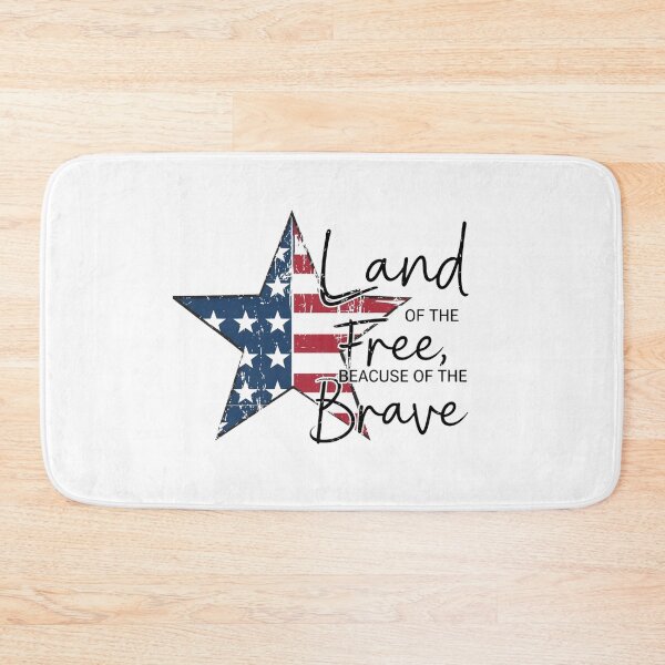 Item preview, Land of the Free Because of the Brave – Patriotic USA Flag Star Design designed and sold by DoodloraStudio.
