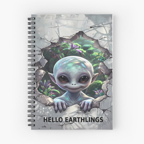 Item preview, Hello Earthlings - Cute Baby Alien Pop Art designed and sold by Modern Nest Art.