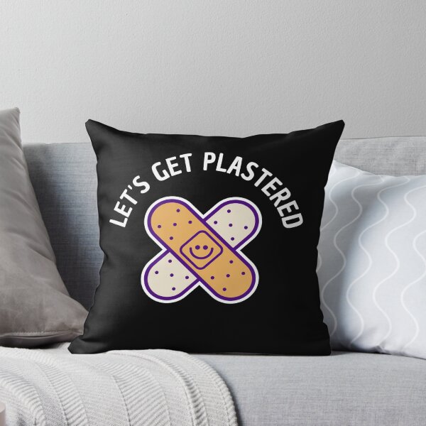 Item preview, Let's Get Plastered Funny Drinking design for drinking pals designed and sold by CleverHedgehog.
