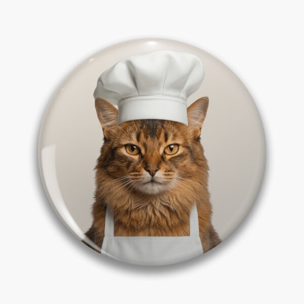 Item preview, Funny Somali Cat Chef Realistic Animal Cooking Humor Art designed and sold by LazyOwlStore.