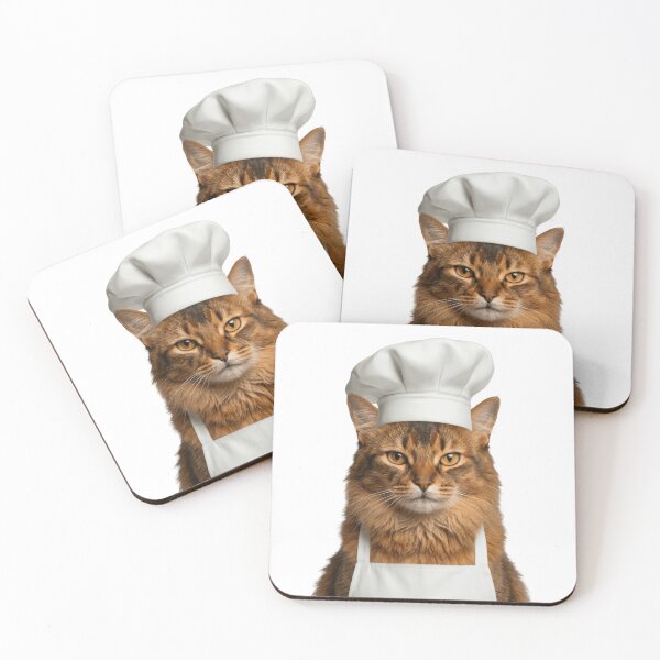 Item preview, Funny Somali Cat Chef Realistic Animal Cooking Humor Art designed and sold by LazyOwlStore.