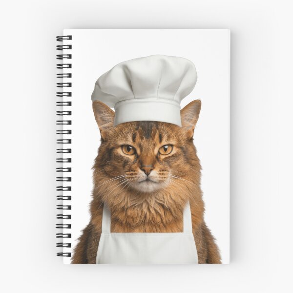 Item preview, Funny Somali Cat Chef Realistic Animal Cooking Humor Art designed and sold by LazyOwlStore.