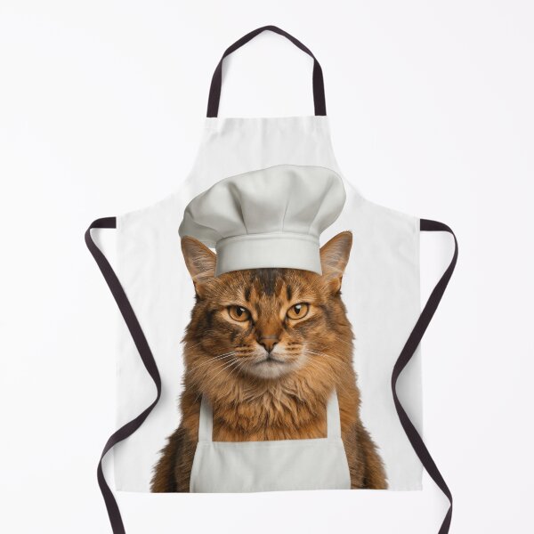 Item preview, Funny Somali Cat Chef Realistic Animal Cooking Humor Art designed and sold by LazyOwlStore.