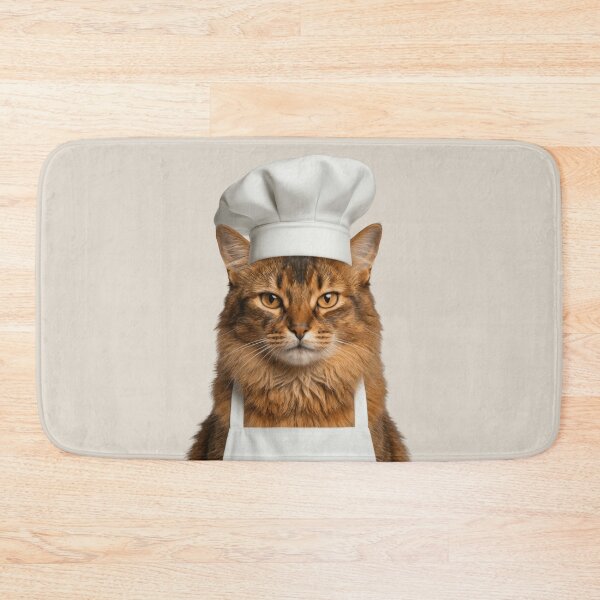 Item preview, Funny Somali Cat Chef Realistic Animal Cooking Humor Art designed and sold by LazyOwlStore.