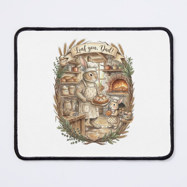 Item preview, Loaf You Dad Funny Baker Bunny Watercolor Father's Day Gift designed and sold by TatiK-Treasures.