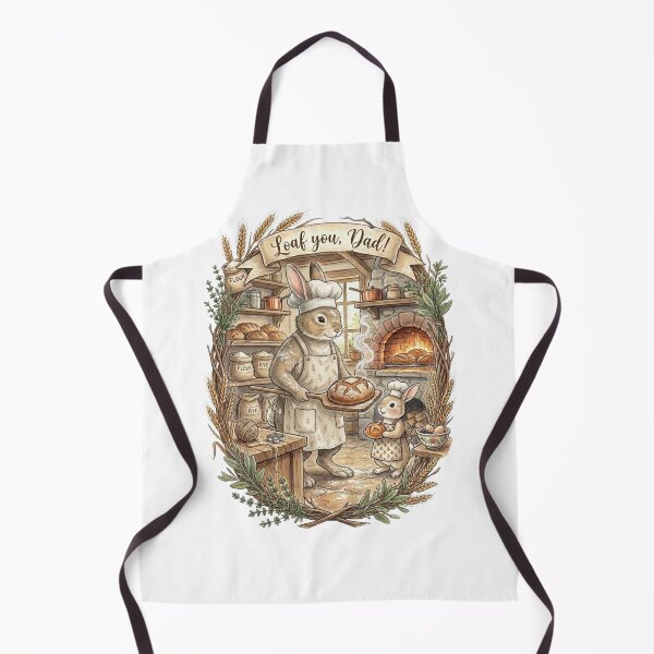 Item preview, Loaf You Dad Funny Baker Bunny Watercolor Father's Day Gift designed and sold by TatiK-Treasures.