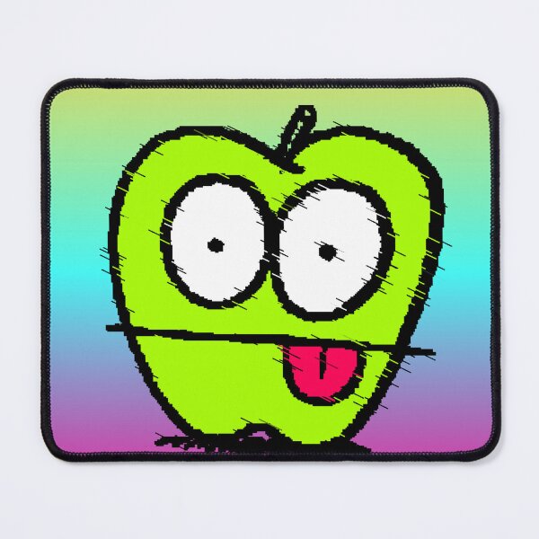 Item preview, Green Apple Glitch Big Eyes Neon Gradient Kawaii Gift designed and sold by AstronautMerch.