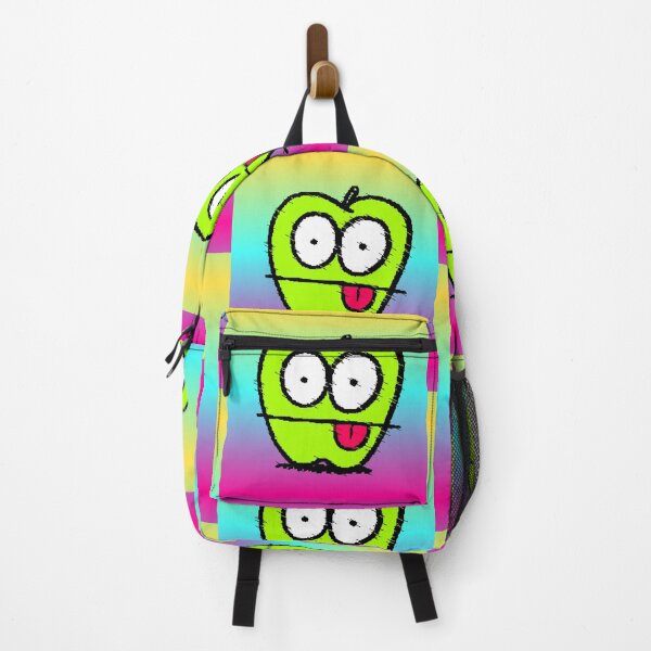 Item preview, Green Apple Glitch Big Eyes Neon Gradient Kawaii Gift designed and sold by AstronautMerch.