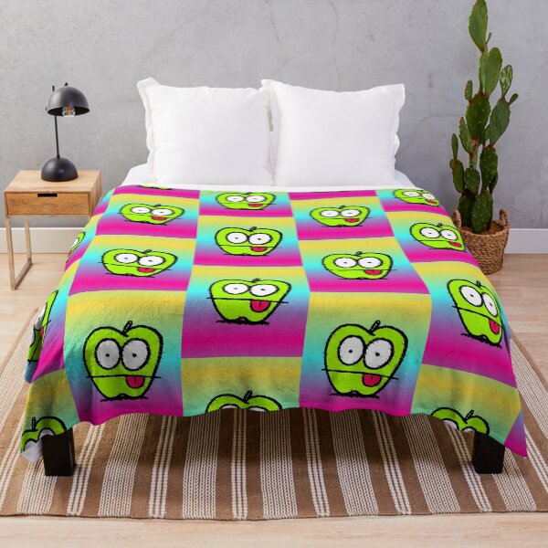 Item preview, Green Apple Glitch Big Eyes Neon Gradient Kawaii Gift designed and sold by AstronautMerch.