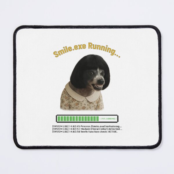 Item preview, Smile.exe Running… Black Text designed and sold by Rascal Raccoon Apparel.