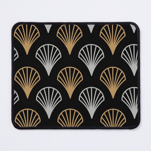 Item preview, Art Deco Fan Pattern | Black Gold Silver Gatsby Seamless Luxury designed and sold by Dino-Lune.