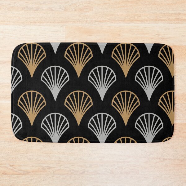 Item preview, Art Deco Fan Pattern | Black Gold Silver Gatsby Seamless Luxury designed and sold by Dino-Lune.