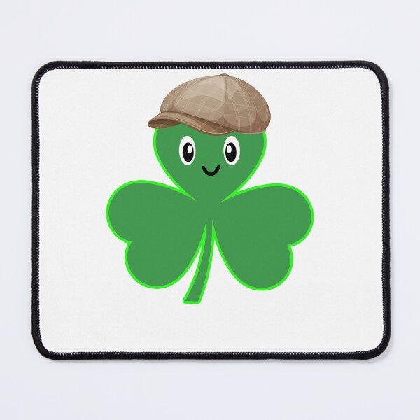 Item preview, Séamus the Shamrock Cute Irish Clover Character with Flat Cap designed and sold by heartofireland.