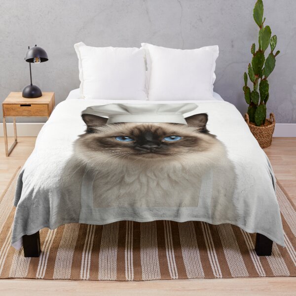 Item preview, Funny Birman Cat Chef Realistic Animal Cooking Humor Art designed and sold by LazyOwlStore.