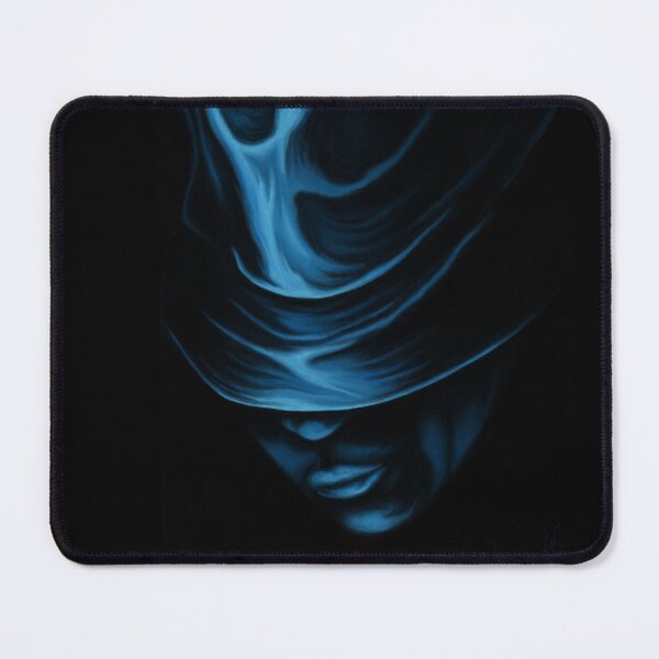 Item preview, Blue and black hat woman portrait designed and sold by NadiaChevrel.