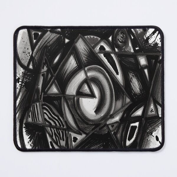 Item preview, quantum shapes bold charcoal black and white geometric abstract design designed and sold by SmashingDeals.