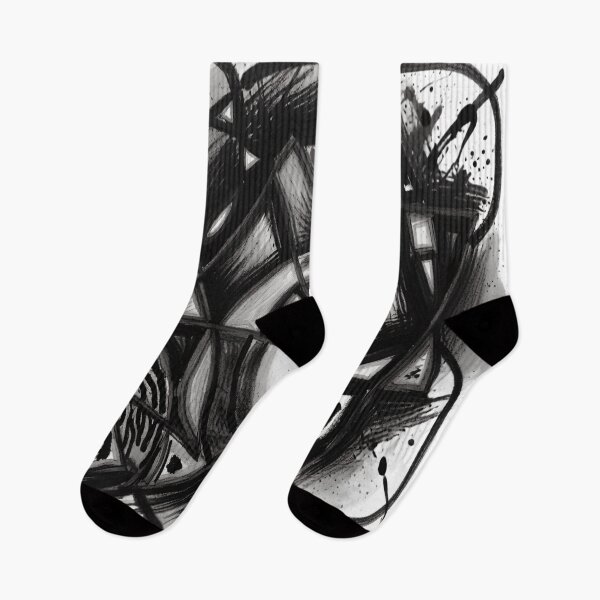 Item preview, quantum shapes bold charcoal black and white geometric abstract design designed and sold by SmashingDeals.
