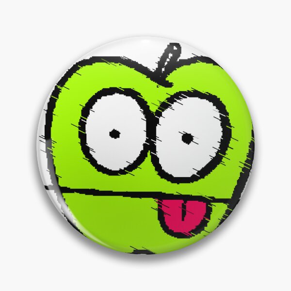 Item preview, Green Apple Glitch, Bulging Eyes, Pink Tongue, Black Background Meme designed and sold by AstronautMerch.