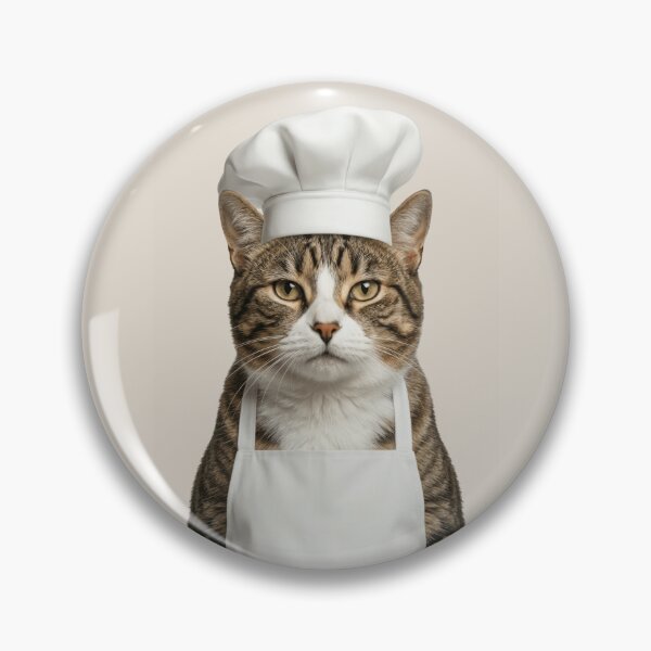 Item preview, Funny European Shorthair Cat Chef Realistic Animal Cooking Humor Art designed and sold by LazyOwlStore.