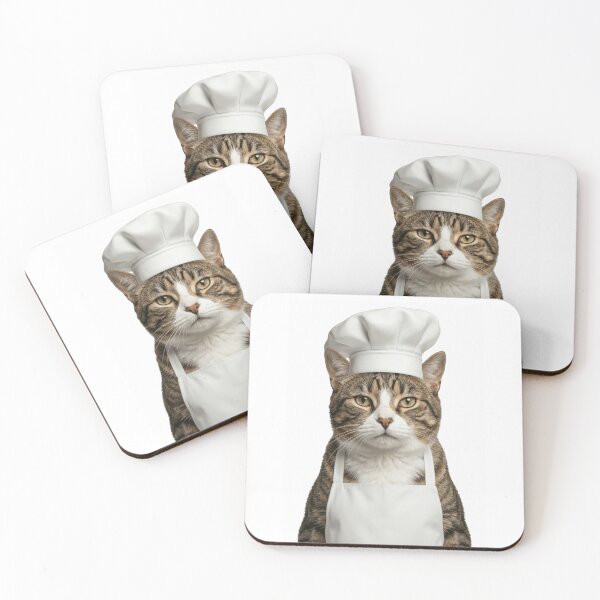 Item preview, Funny European Shorthair Cat Chef Realistic Animal Cooking Humor Art designed and sold by LazyOwlStore.