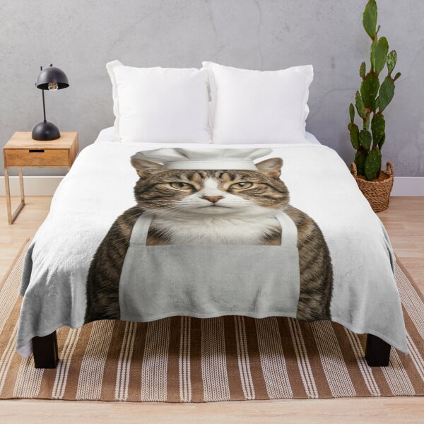 Item preview, Funny European Shorthair Cat Chef Realistic Animal Cooking Humor Art designed and sold by LazyOwlStore.