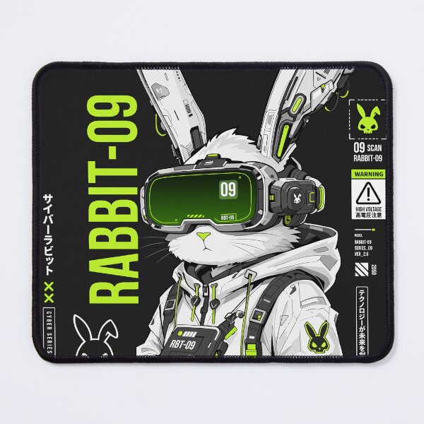 Item preview, Cyberpunk Rabbit , Japanese Anime Animal Print designed and sold by NullSpacePrints.