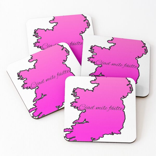 Item preview, Céad Míle Fáilte Pink Ireland Map Irish Welcome Design designed and sold by heartofireland.