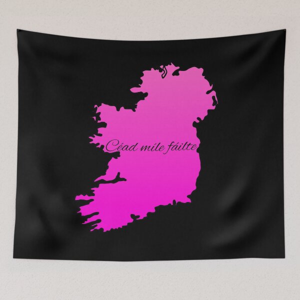 Item preview, Céad Míle Fáilte Pink Ireland Map Irish Welcome Design designed and sold by heartofireland.