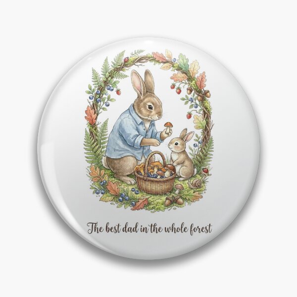 Item preview, The Best Dad in the Whole Forest Cute Forager Bunny Father's Day designed and sold by TatiK-Treasures.