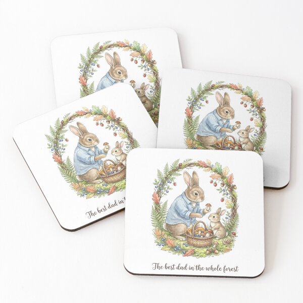 Item preview, The Best Dad in the Whole Forest Cute Forager Bunny Father's Day designed and sold by TatiK-Treasures.