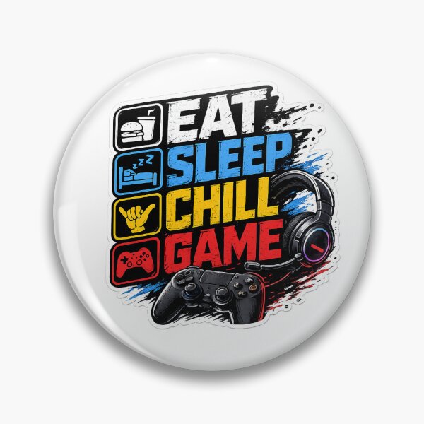 Item preview, Eat Sleep Chill Game Gamer Lifestyle Sticker designed and sold by syedkhalidh.