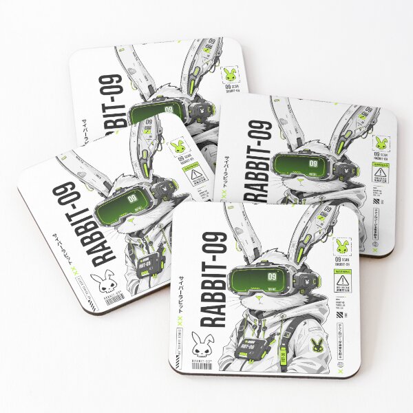 Item preview, Cyberpunk Rabbit , Japanese Anime Animal Print designed and sold by NullSpacePrints.