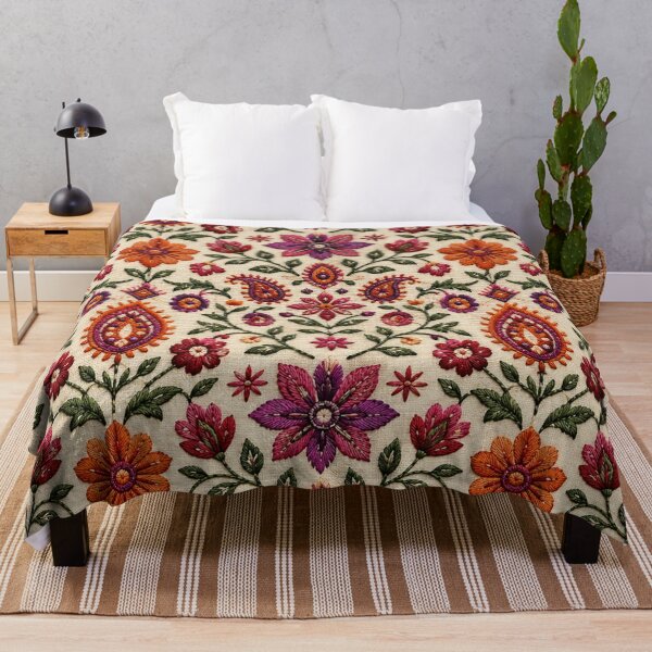 Item preview, Pakistani Rural Floral Heritage Pattern designed and sold by Myra365Art.