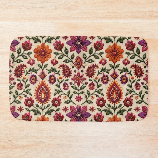 Item preview, Pakistani Rural Floral Heritage Pattern designed and sold by Myra365Art.