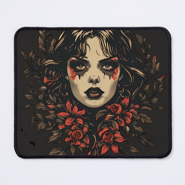 Item preview, Gothic Rose Witch – Dark Aesthetic Portrait designed and sold by creativepers.
