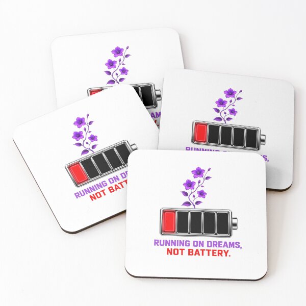 Item preview, Running on Dreams Not Battery - Minimalist Corporate Burnout Art designed and sold by Global-Command.