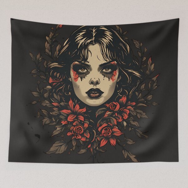 Item preview, Gothic Rose Witch – Dark Aesthetic Portrait designed and sold by creativepers.