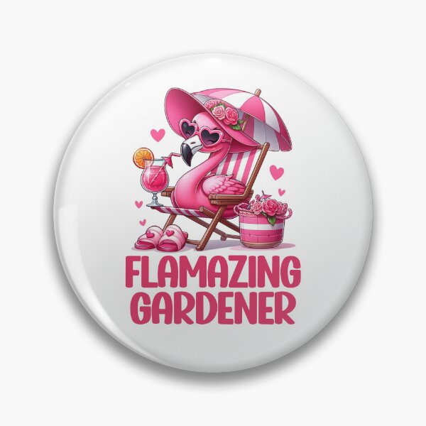 Item preview, Flamazing Gardener Flamingo designed and sold by Meliafroggy.