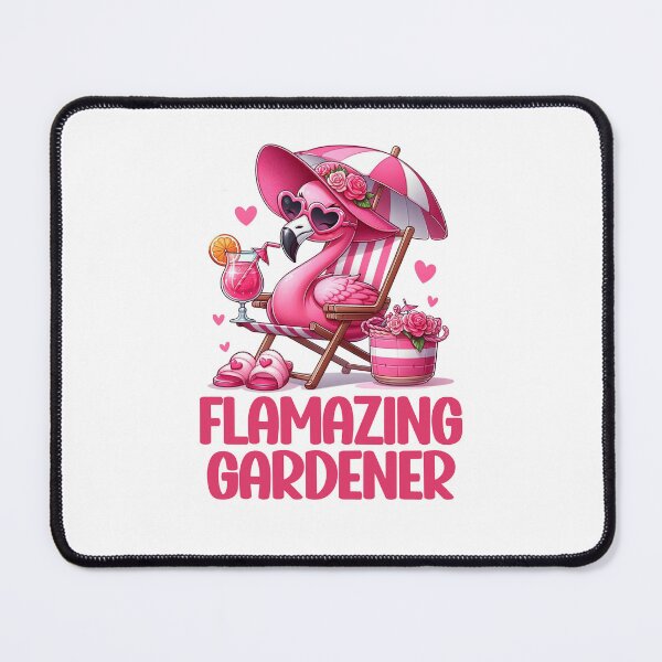 Item preview, Flamazing Gardener Flamingo designed and sold by Meliafroggy.